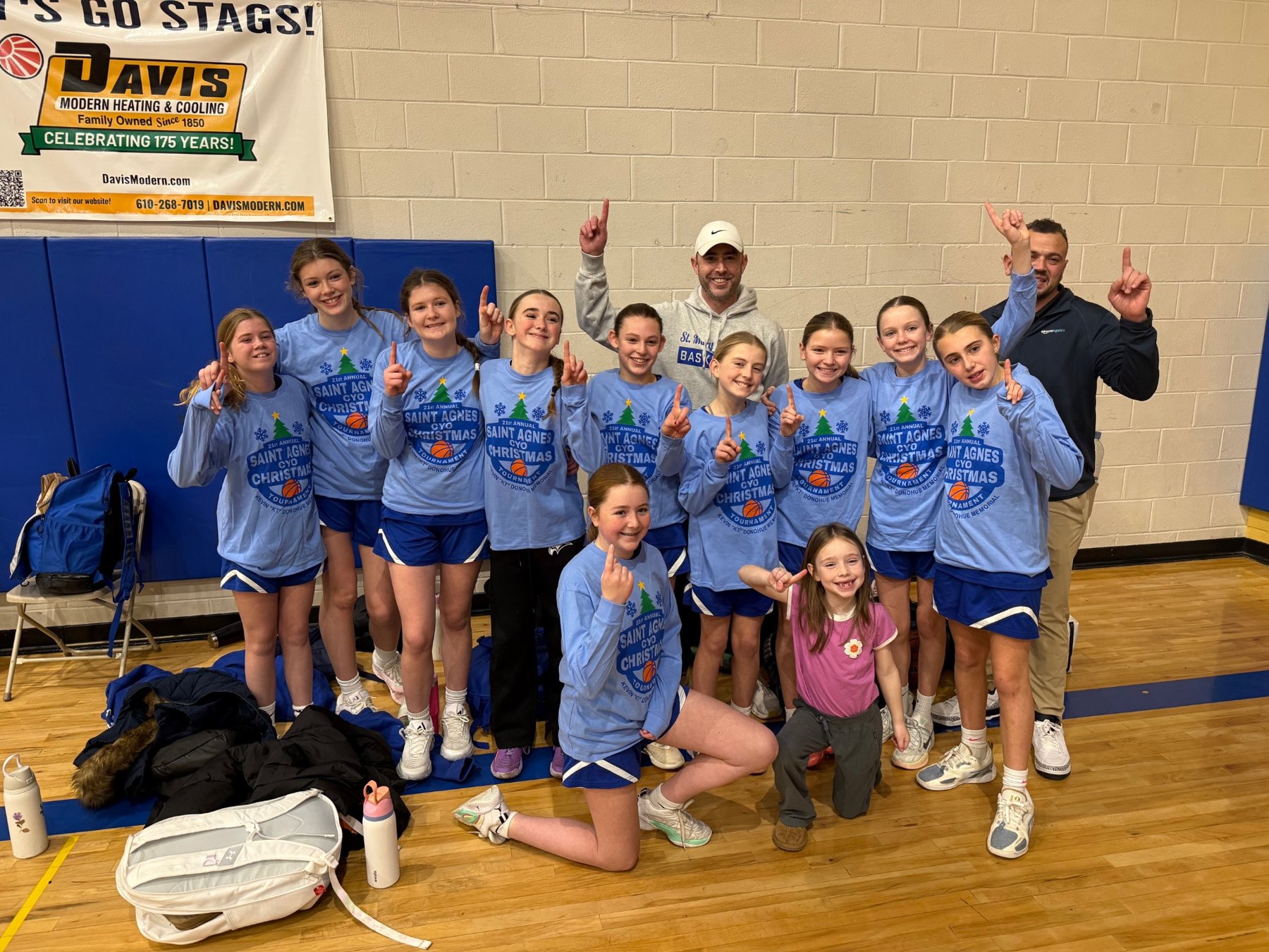 2025 JV Girls champion team: St. Mary Magdalen's