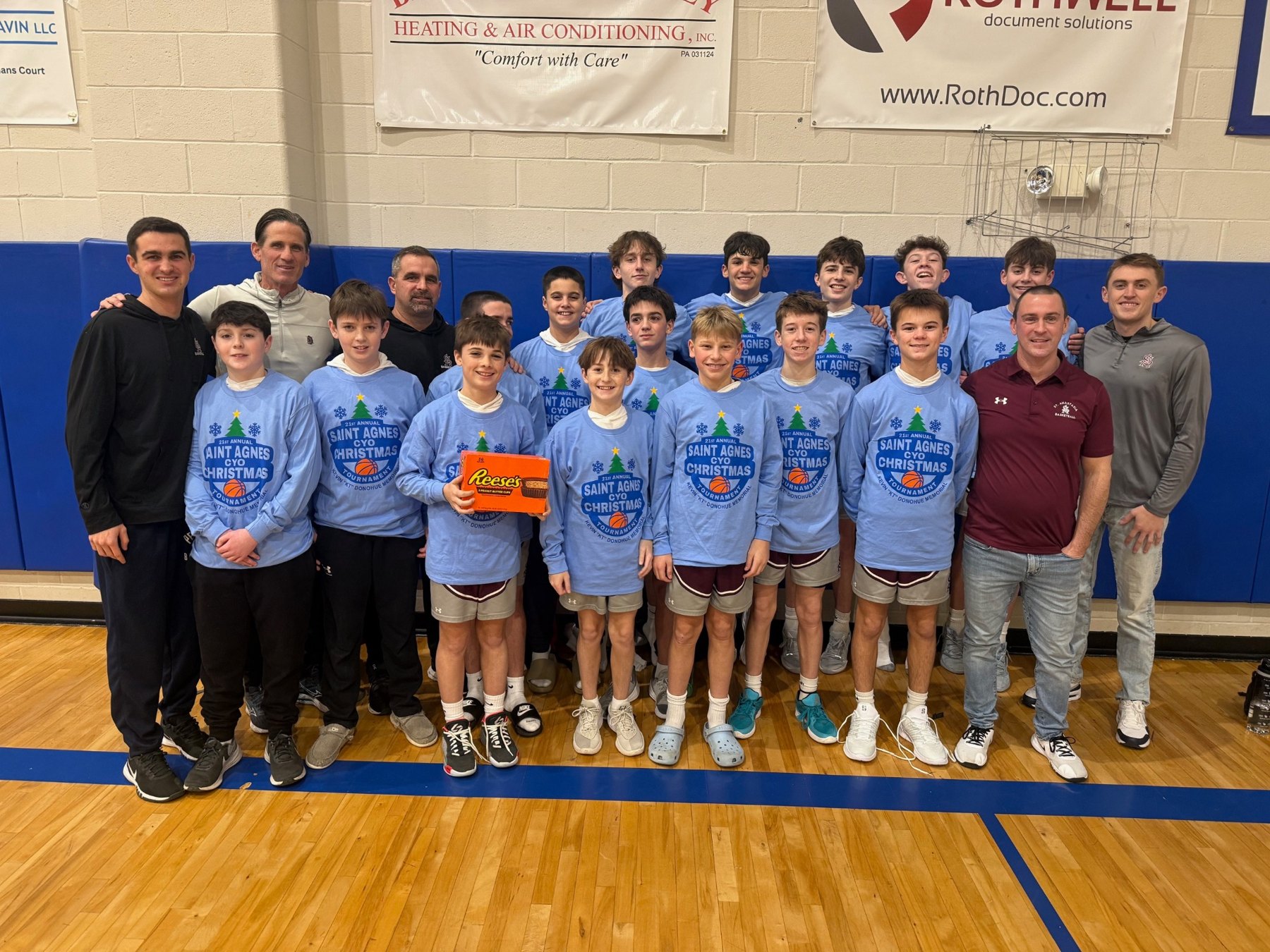 2025 Varsity Boys champion team: St. Anastasia