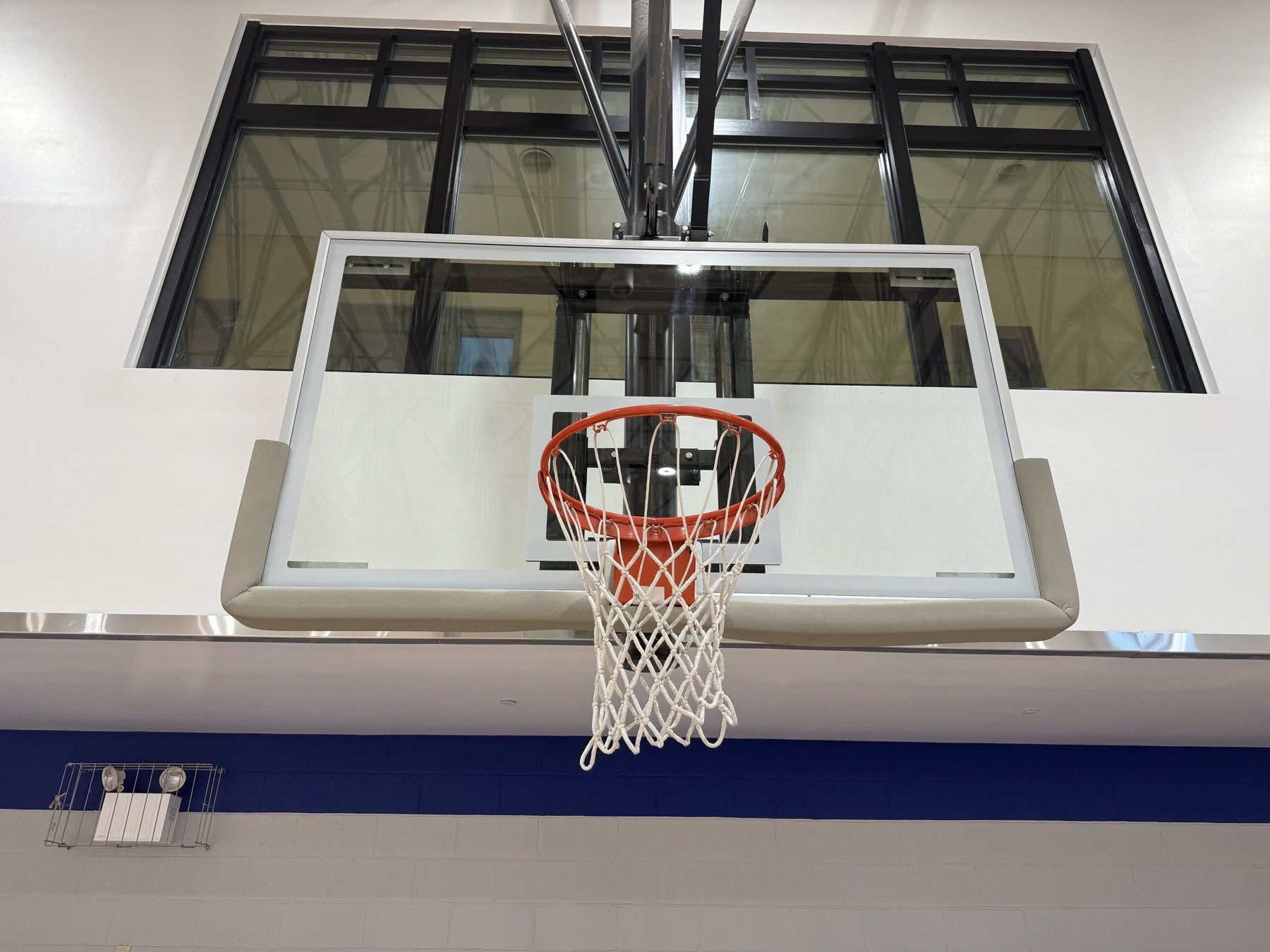 Basketball hoop and backboard