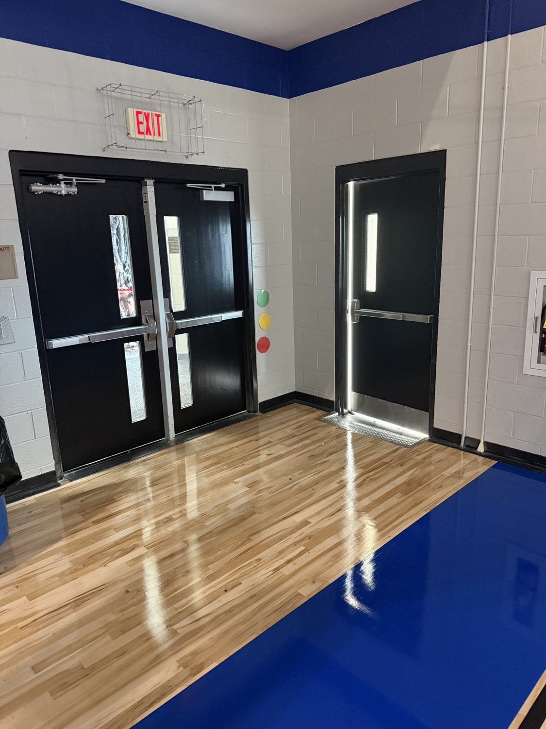 Freshly painted doors and trim