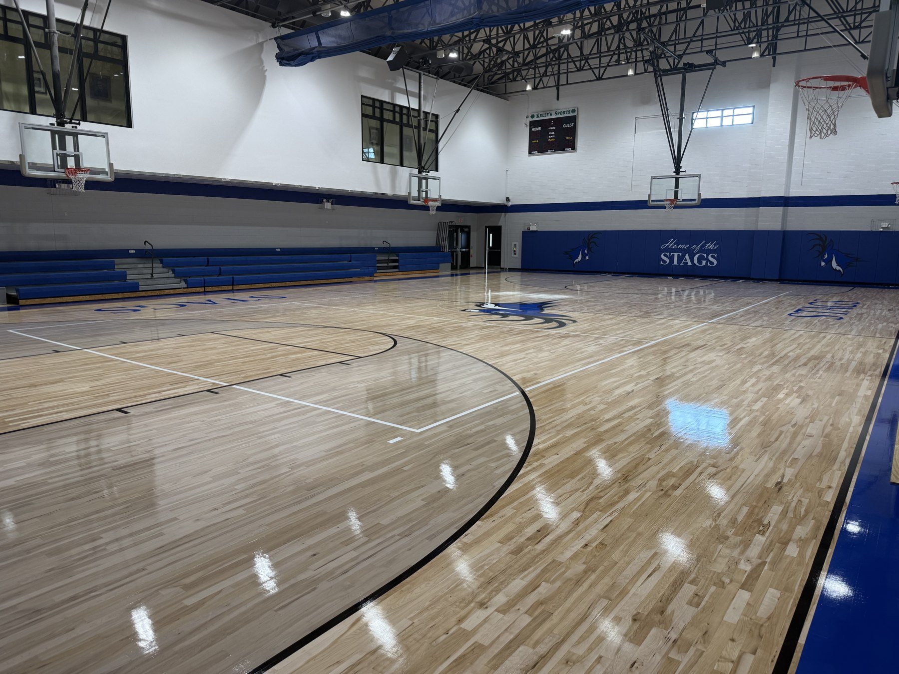 Renovated gym and seating